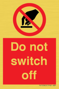 Do not switch off 